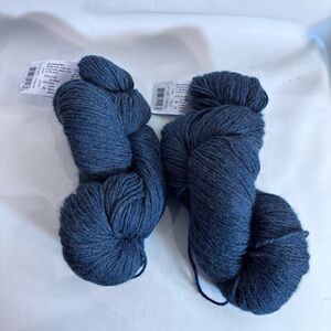 CASCADE YARNS Blue Cascade 220 Yarn 2 Skeins Peruvian Highland Wool NEW WITH TAG